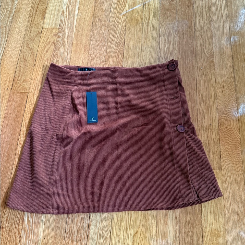 Brown Corduroy Skirt